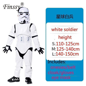 Oiko Store  White soldier / S Spiderman Superman Iron Man Cosplay Costume for Boys Carnival Halloween Costume for Kids Star Wars Deadpool Thor Ant man Panther