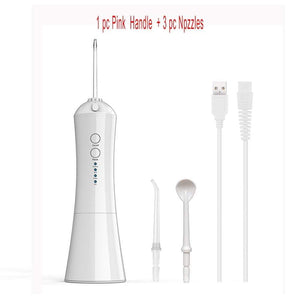 3 Modes Portable Electric Oral Irrigator USB Rechargeable Dental Irrigator Tips Water Dental Flosser Water Jet  Teeth Cleaner