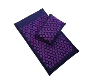 Lotus Spike Acupressure Mat Massage Mat and Pillow Set Yoga Acupuncture Cushion Relieve Back Neck Muscle Pain