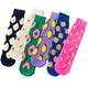 Women Socks Funny Cute Cartoon Fruits Banana Avocado Lemon Egg Cookie Donuts Food Happy Japanese Harajuku skateboard  Socks