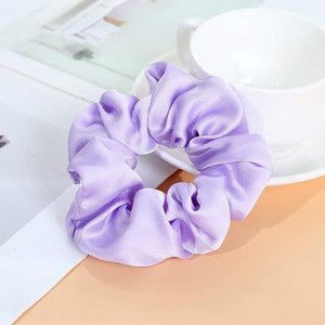 Chiffon Silk Elastic Hair Bands for Women Girls Solid Scrunchies Hair Ring Head Hoop Ponytail Holder Fashion Hair Accessories