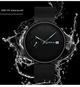 Oiko Store  wristwatch CRRJU Men and Women Fashion Slim Watch
