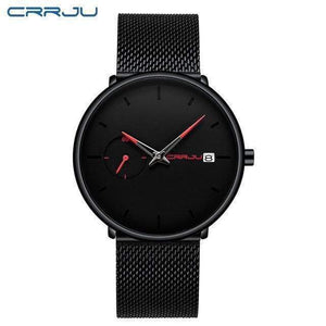 Oiko Store  wristwatch red CRRJU Men and Women Fashion Slim Watch