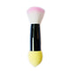 1pc Professional blusher brush 2 heads Nylon Make up Brushes Two Head Metal Cosmetic Tools with Sponge Pink Color drop shipping