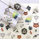 YWK 1 PC Halloween Nail Sticker Water Self Adhesive Nail Art Tattoo Big Lips/palms Decals for DIY Decor Wraps