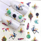 YWK 1 PC Halloween Nail Sticker Water Self Adhesive Nail Art Tattoo Big Lips/palms Decals for DIY Decor Wraps