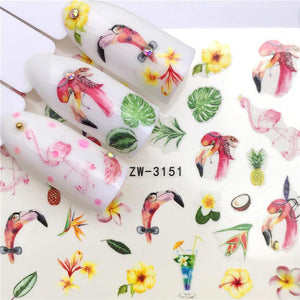 YWK 1 PC Halloween Nail Sticker Water Self Adhesive Nail Art Tattoo Big Lips/palms Decals for DIY Decor Wraps