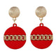 2019 New Fashion Stud Earrings For Women Golden Color Round Ball Geometric Earrings For Party Wedding Gift Wholesale Ear Jewelry