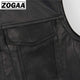 ZOGGA 2019 Men Vest Black Biker Motorcycle Hip Hop Waistcoat Male Faux Leather Punk Solid Black Spring Sleeveless Leather Vest