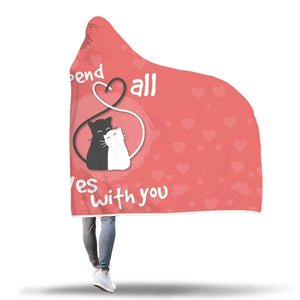 wc-fulfillment Hooded Blanket Awesome Cats Hooded Blanket